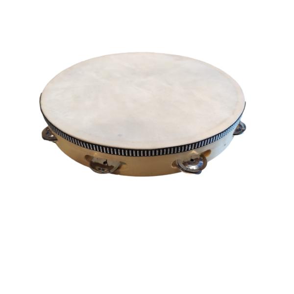 MEMPHIS DP912H PANDERETA MADERA CON PARCHE 30CM Y 16 SONAJAS