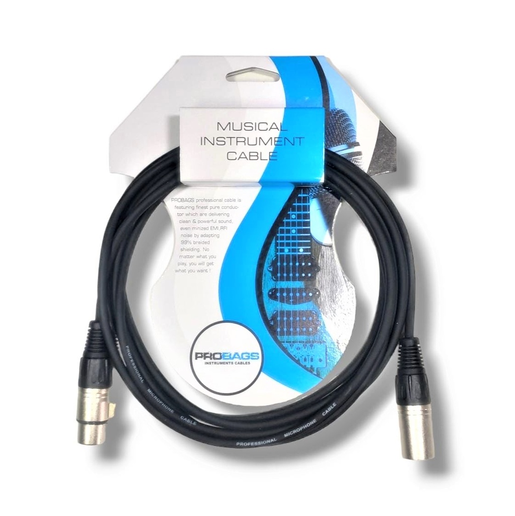 PROBAGS LE403-3 CABLE XLR/F-XLR/M 3 Mtr