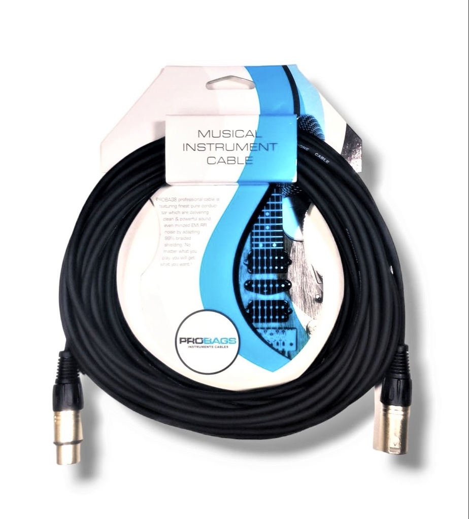 PROBAGS LE403-10 CABLE XLR/F-XLR/M 10 Mtr
