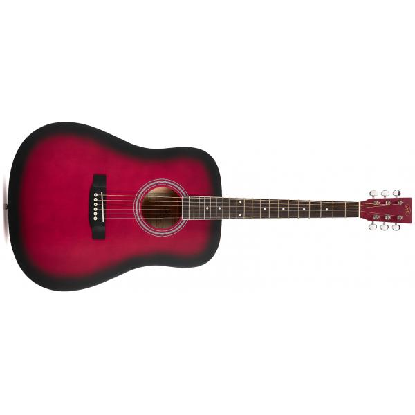 SX SD104RDS Guitarra acustica Roja