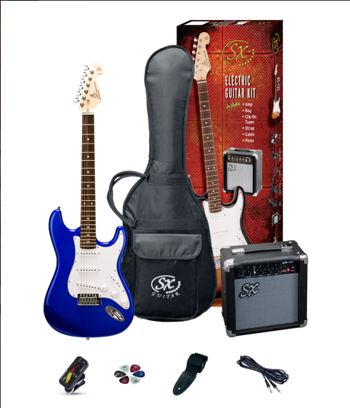 SX SE1 Pack Guitarra electrica strato Blue
