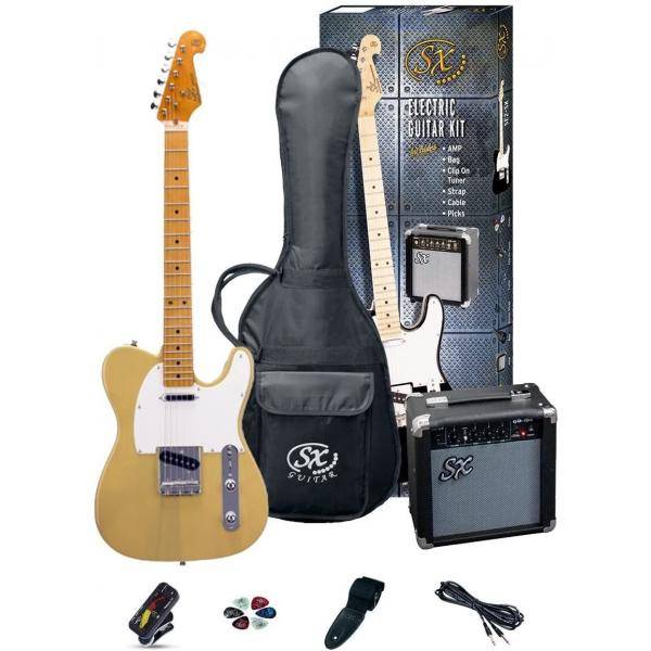 SX SE2 Pack Guitarra electrica tele Butter Scotch Blonde