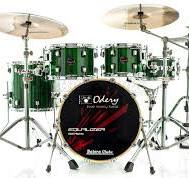 Odery EQ180 Batería Equalizer Lacquer Esmerald Green Trees