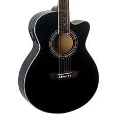 WASHBURN FESTIVAL EA12 BLACK GUITARRA ELECTROACUSTICA
