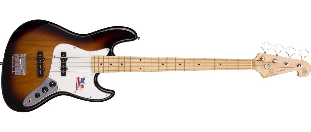 SX SJB Alder Bajo Eléctrico 3 Tone Sunburst