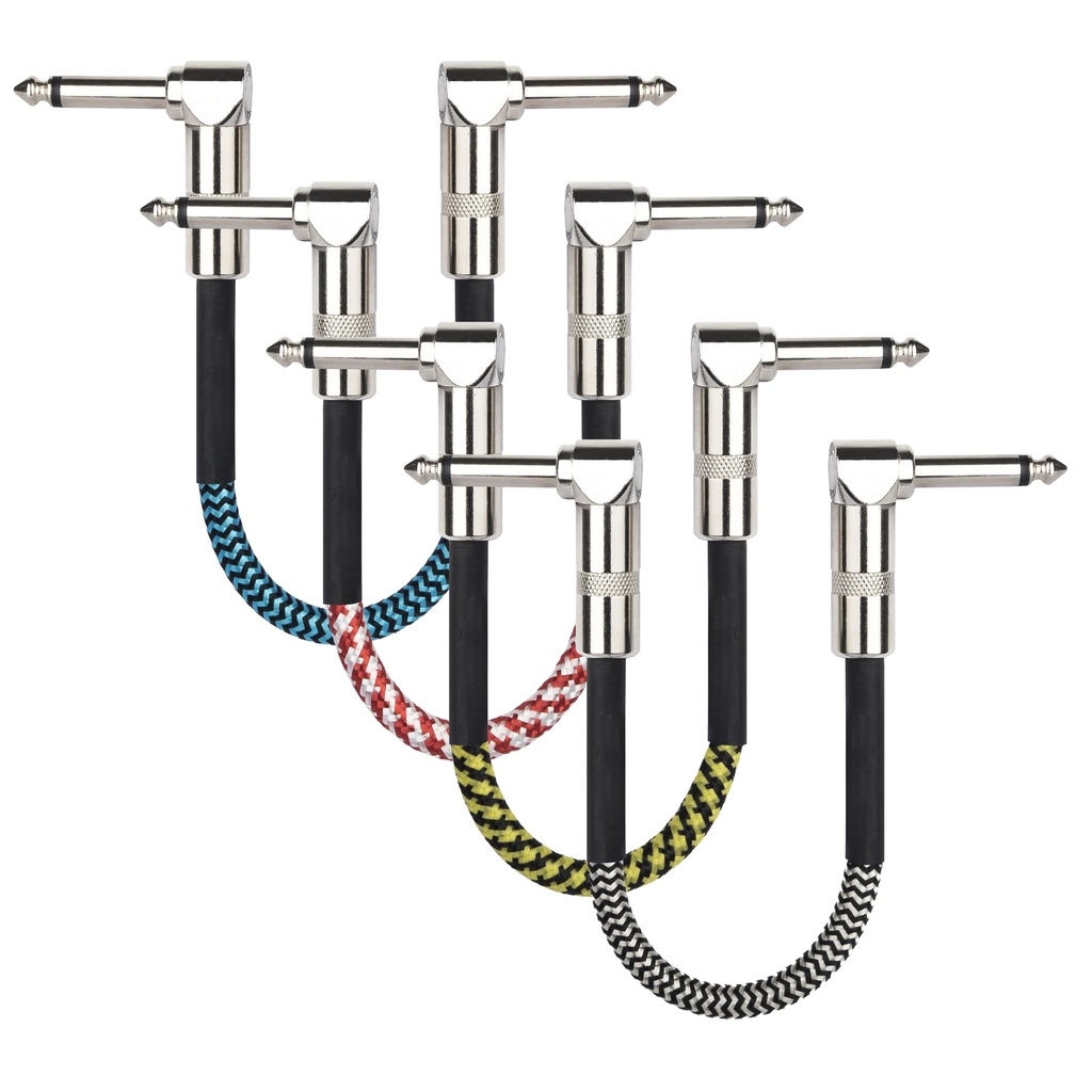 SX SZCA2 Pack 4 Latiguillos Guitarra 20CM