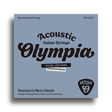 Olympia Artisan Acoustic Guitar Coated Strings, Phosphor Brz, 012-053