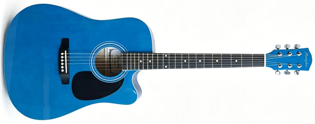 Memphis FTC904BL Cutaway Guitarra Acústica Azul