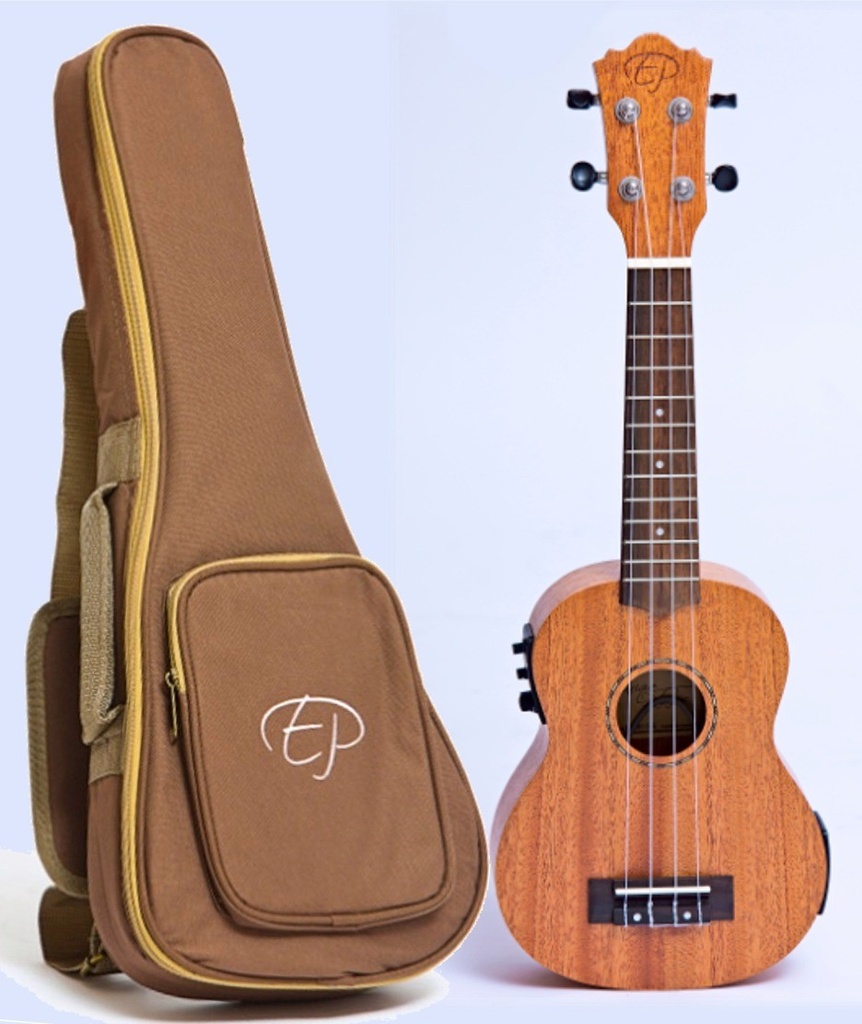 E. Palacios KUMHSEQ Ukelele Soprano Electrificado Fishmann + Funda Acolchada