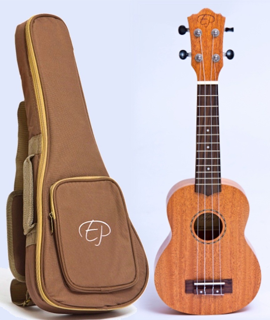 E. Palacios KUMHS Ukelele Soprano Mahogany + Funda Acolchada