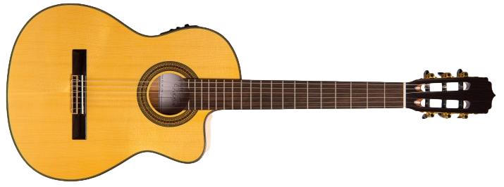 Enrique Palacios EP-350 CET Cutaway Estrecha Guitarra Flamenca Electrificada
